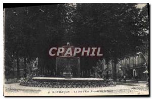 Postcard Old Mountlucon The Water Jet Avenue de la Gare