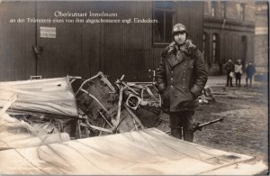 Mint Germany Aviation WW1 Pilot Immelmann British Monoplane RPPC Postcard