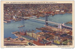 Delaware River Bridge connecting Philadelphia, Pennsylvania and Camden, New J...