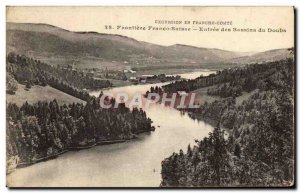 Old Postcard Frontiere Franco Swiss Entree basins of Doubs