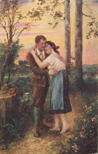 Romantic couple love idyll painting F. Schlegel the rendez-vous