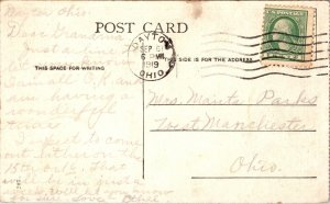 Postcard Ohio Cincinnati Paul & Julia Lions Zoological Gardens 1919 V157