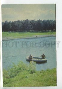 442973 USSR 1976 year Shadrinsk fishing on the Iset river postcard