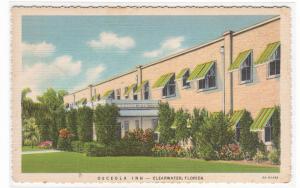 Osceola Inn Clearwater Florida linen postcard