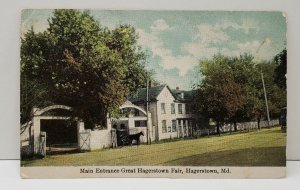 Hagerstown Maryland Main Entrance Great Hagerstown Fair 1909 Postcard B15