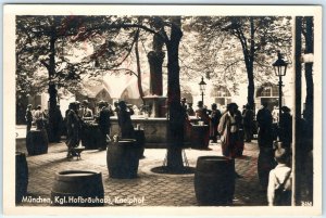 c1920s Munich Germany Beer Hall RPPC Hofbräuhaus Real Photo Postcard Kneiphof A3