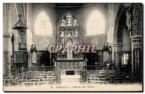 Postcard Old Gentilly Interior of & # 39Eglise