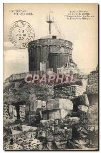 Old Postcard Astronomy Summit Auvergne Puy de Dome L & # 39Observatoire and t...