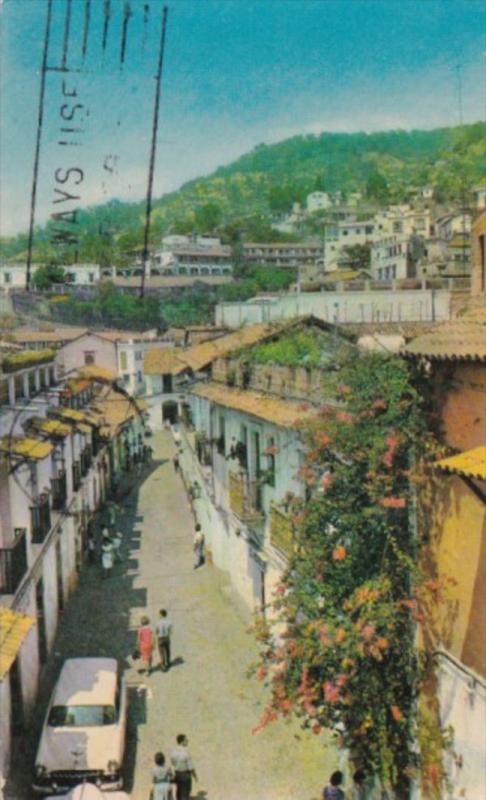 Mexico Taxco Calle Tipica Typical Street Scene 1973