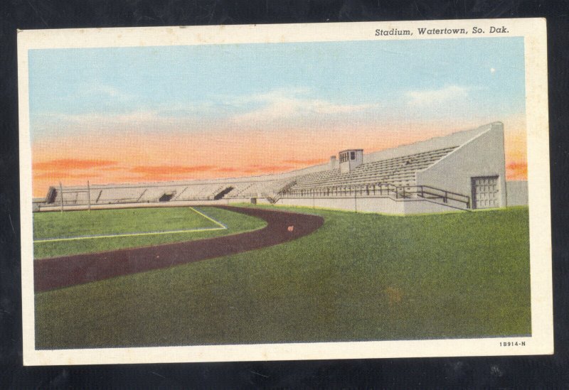 WATERTOWN SOUTH DAKOTA SD FOOTBALL STADIUM VINTAGE POSTCARD