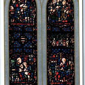 c1940s Valley Forge, PA Washington Memorial Chapel Mother Stained Glass PC A242