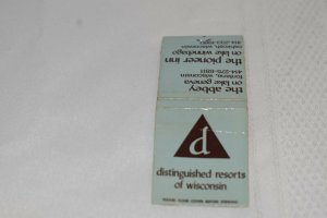 Distinguished Resorts of Wisconsin The Abbey 20 Strike Matchbook Cover