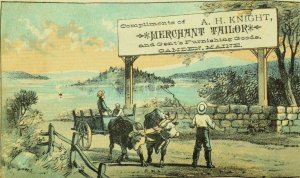 Lot Of 5 A. H Knight Merchant Tailor Cattle Water Mill Fishing Beach Scene P80