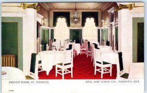 TORONTO, ONTARIO  Canada   ST. CHARLES HOTEL Interior FRENCH ROOM 1910s Postcard