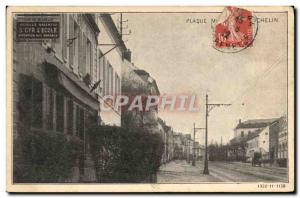 Old Postcard Automotive Municipal plate Michelin St Cyr l & # 39Ecole