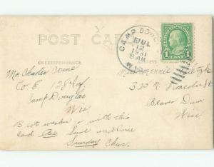 1930's rppc NICE VIEW Postmarked Camp Douglas - Near Tomah Wisconsin WI i8415