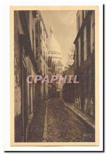 Paris (18th) Old Postcard Montmartre Rue Saint Rustique