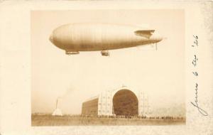 E89/ Blimp Zeppelin Hangar RPPC Postcard 1926 Airship Florida?