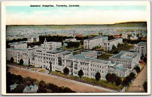 General Hospital Toronto Canada Bird's Eye View Buildings Landmark Postcard