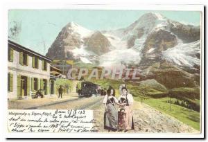 Old Postcard Wengemalp m Eiger u Munch (train)