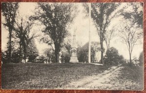 Postcard (RPPC?) Unused Academy Hill & Monument Stratford CT 1915 Never Used L17