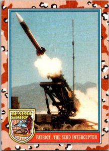 Military 1991 Topps Desert Storm Card Patriot Missile Scud Intercepter sk21380