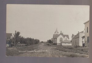 Kiron IOWA RPPC c1910 STREET SCENE nr Denison Ida Grove Schleswig Odebolt IA