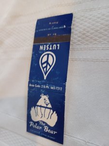 The Polar Bear Lusten 20 Rear Strike Matchbook Cover