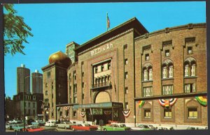 IL Medinah Temple CHICAGO 600 N Wabash Avenue with older cars Chrome 1950s-1970s