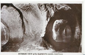 Sussex Postcard - Interior View of St Clements Caves - Hastings - RP   ZZ3680