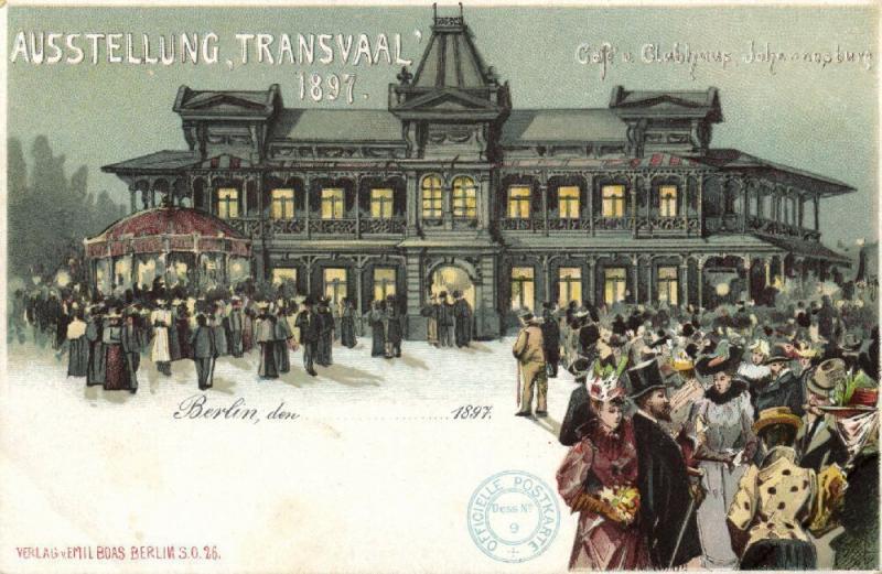 south africa, TRANSVAAL Ausstellung, Cafe Club House Johannesburg (1897) Expo 