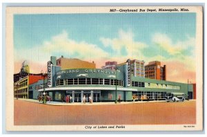 Minneapolis Minnesota MN Postcard Northland Greyhound Bus Depot Station Vintage