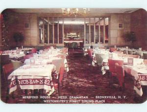 Unused 1950's HEREFORD HOUSE RESTAURANT Bronxville near Bronx NY u4313