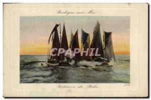 Old Postcard Boulogne Sur Mer Fishing Boat