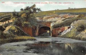 Lebanon Pennsylvania Oldest Tunnel Waterfront Antique Postcard K103907