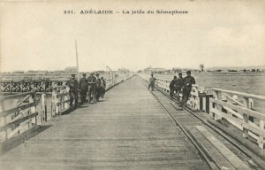 PC CPA AUSTRALIA, ADELAIDE, JETÉE DU SÉMAPHORE, Vintage Postcard (b27138)