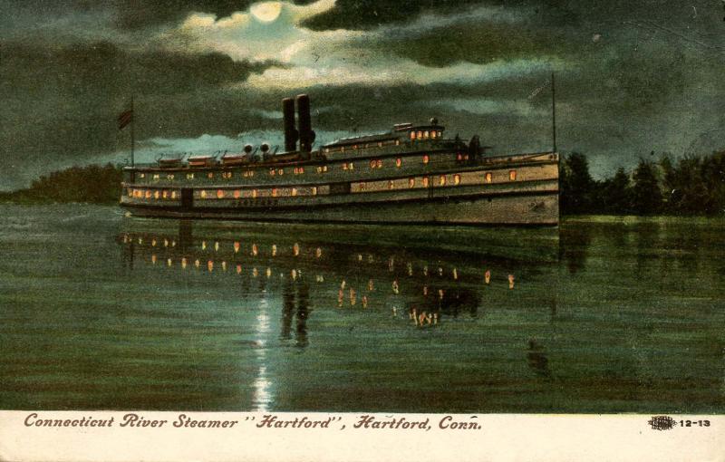 CT - Hartford. Steamer Hartford on the Connecticut River