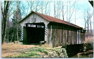 Postcard - Covered Bridge in Licking County, Ohio