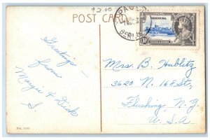 c1910 Ocean Bathing Pink Sand Blue Water Elba Beach Bermuda Postcard