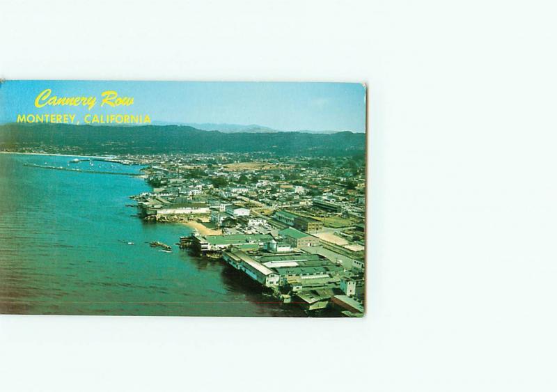 Vintage Postcard Cannery Row Aerial Monterey Bay CA  # 3447