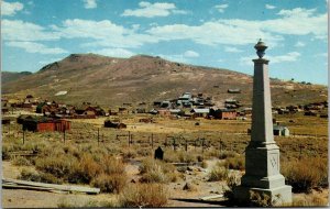 Vtg Bodie CA President Garfield Monument in Cemetery of Old Mining Camp Postcard