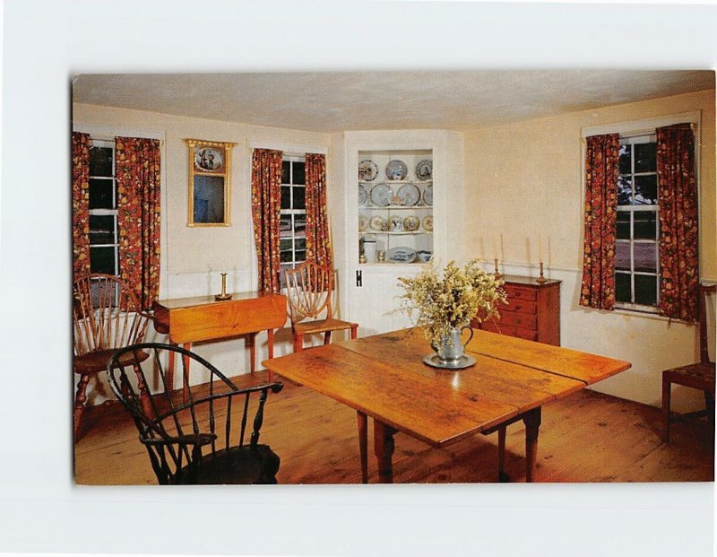 Postcard Dining Room of the Solomon Richardson House, Sturbridge, Massachusetts