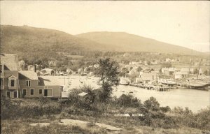 Camden ME View of Harbor & Home 1908 Used Real Photo Postcard