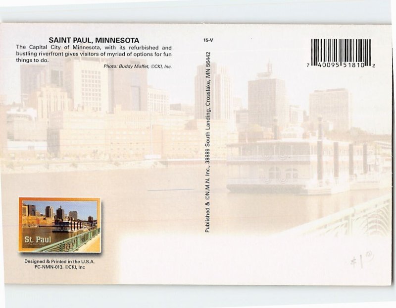 Postcard Riverfront St. Paul Minnesota USA