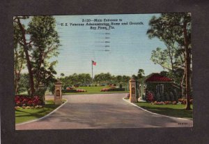 FL Entrance US VA Veterans Administration Grounds Bay Pines Florida Postcard