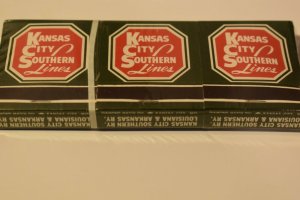 6 Kansas City Southern Lines Route of the Southern Belle Railroad Matchbooks