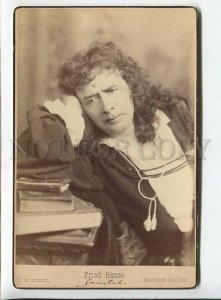 3184285 HAASE German DRAMA Actor AUTOGRAPH1883 CABINET PHOTO