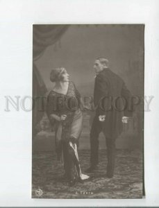 472400 KRUGER & VALLI Russian BALLET Dancer TANGO Vintage PHOTO postcard KhB #4