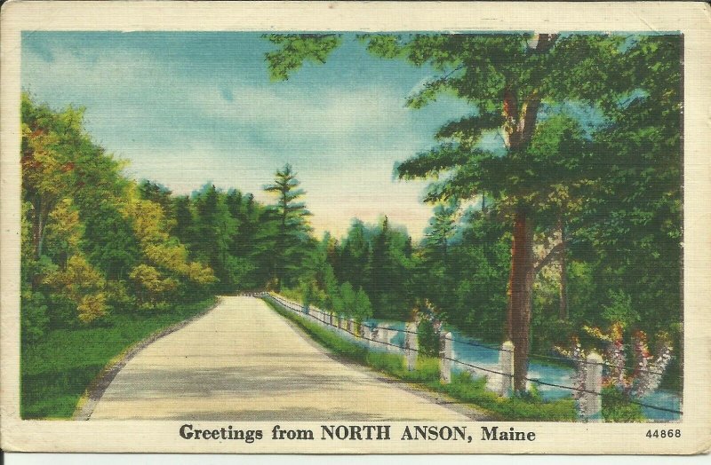 Greetings from North Anson, Maine