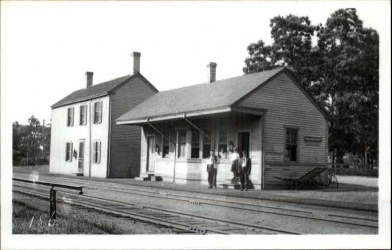 East Sandwich Cape Cod RR Train Station KODAK Real Photo Postcard